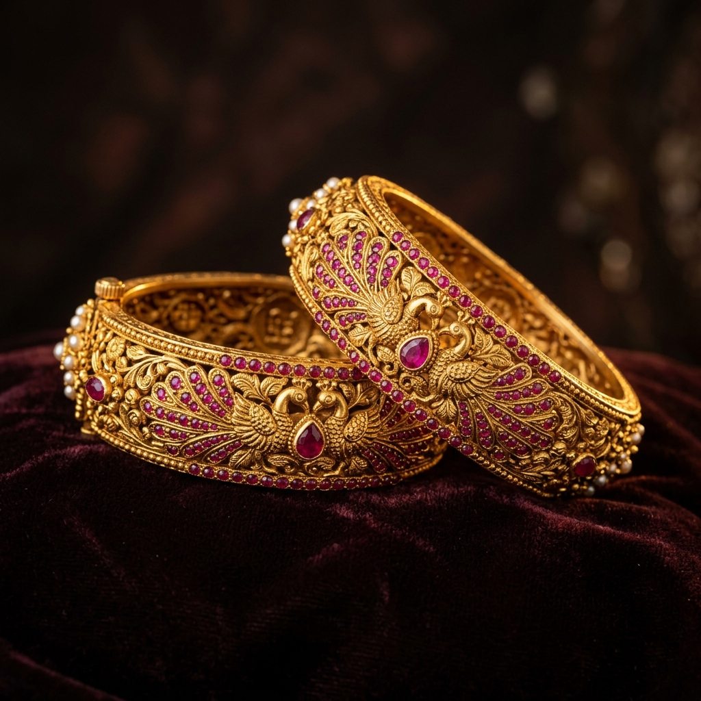 Handcrafted Gold Bangles